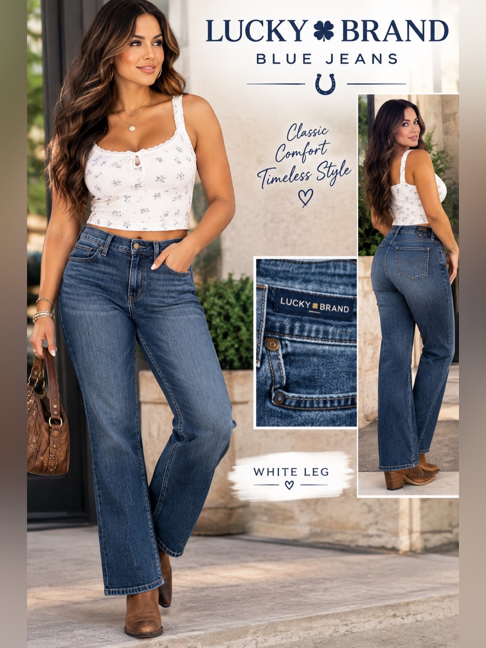 Lucky Brand | Blue Wide-Leg Jeans